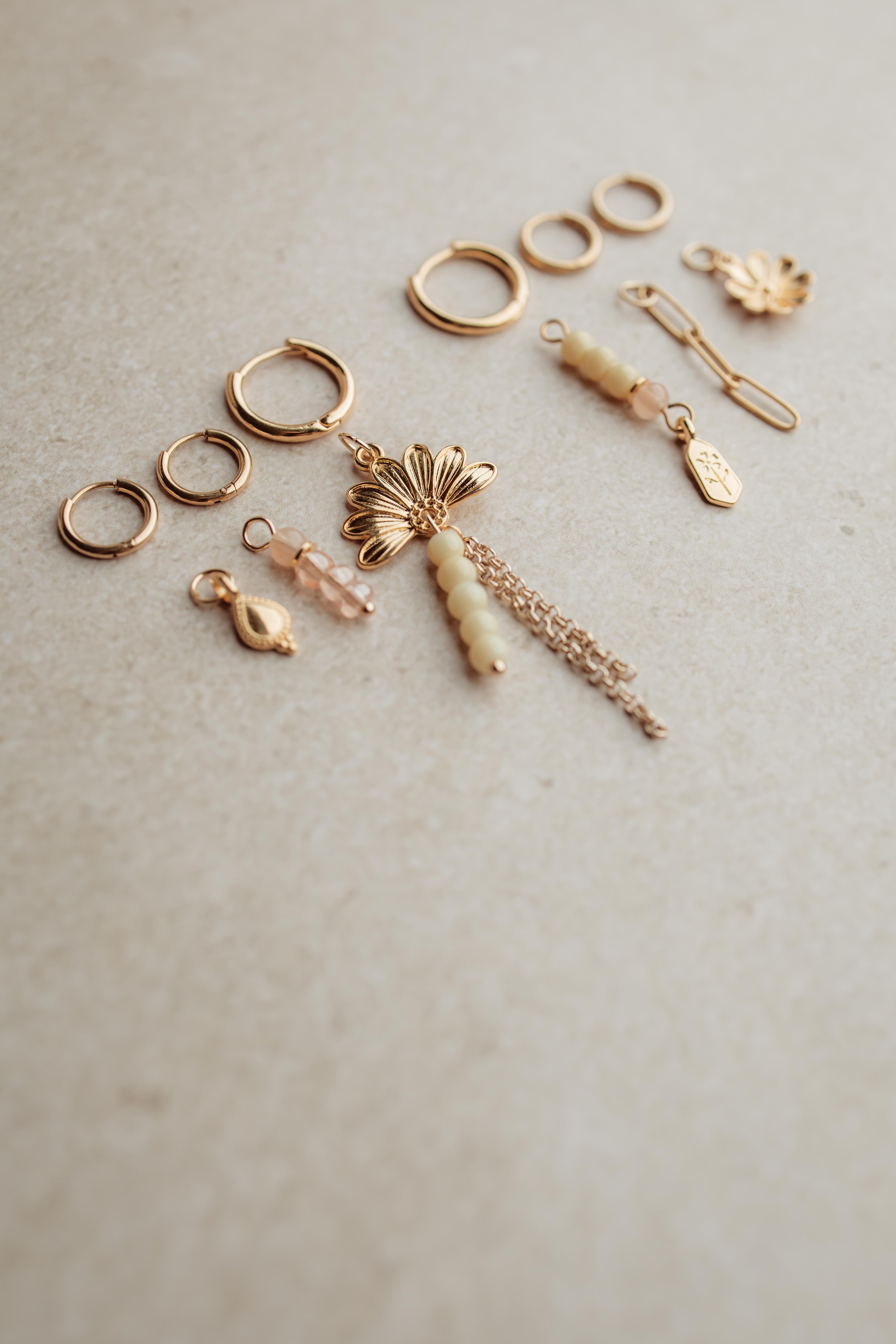 Stainless steel bedels voor oorringen, collectie PURE // ONE van Pure Black Styling