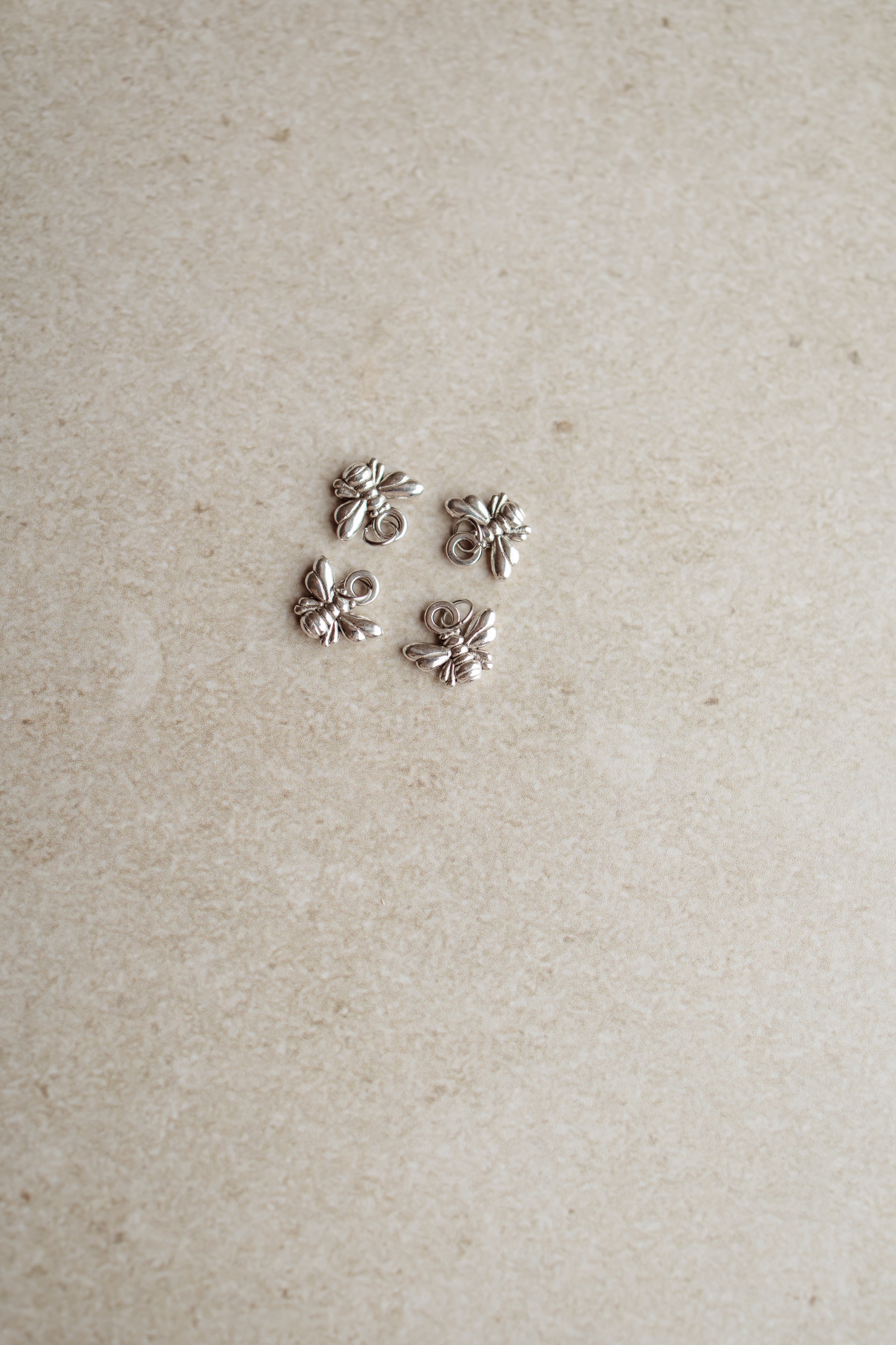 Charm bee funny Silver