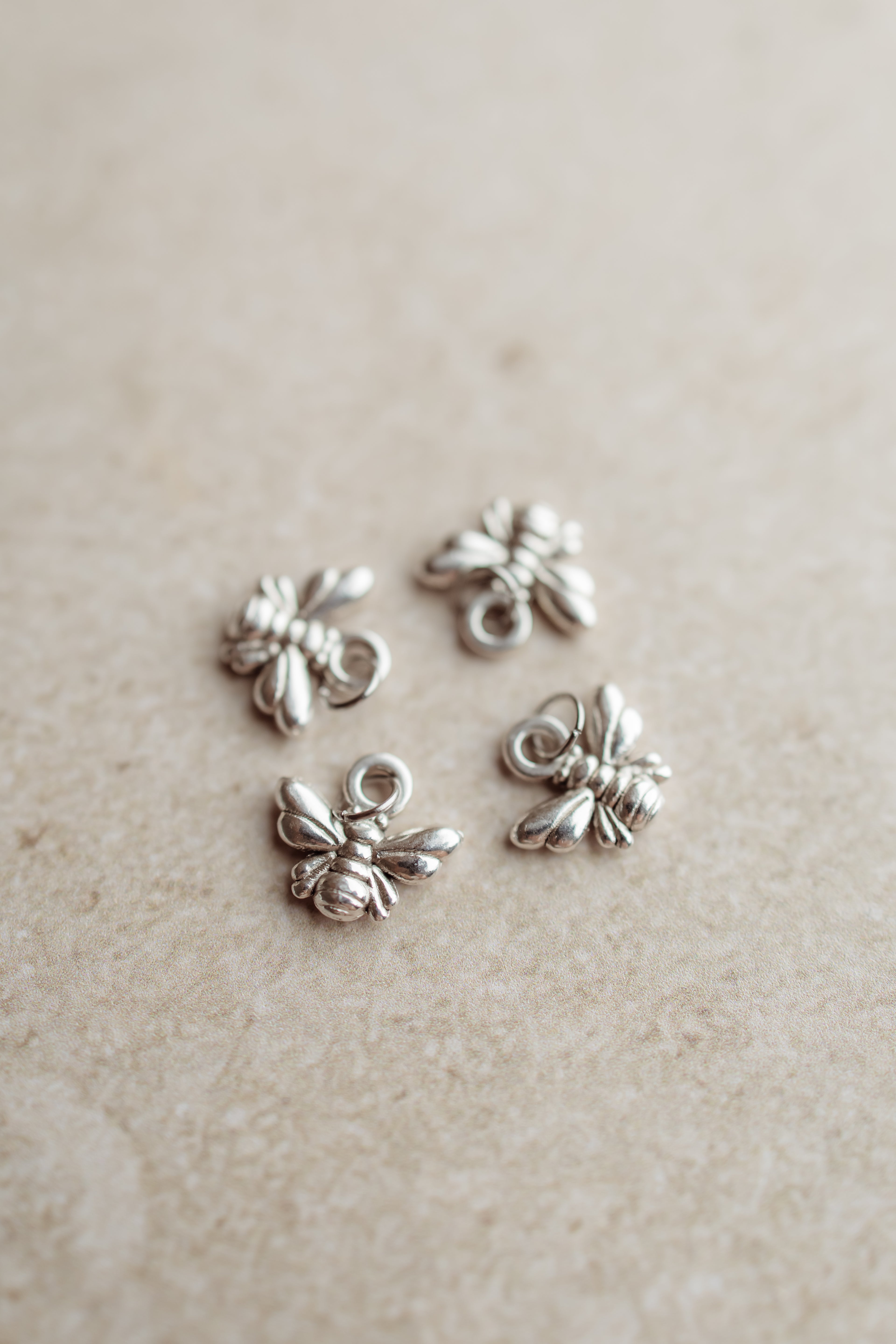 Charm bee funny Silver