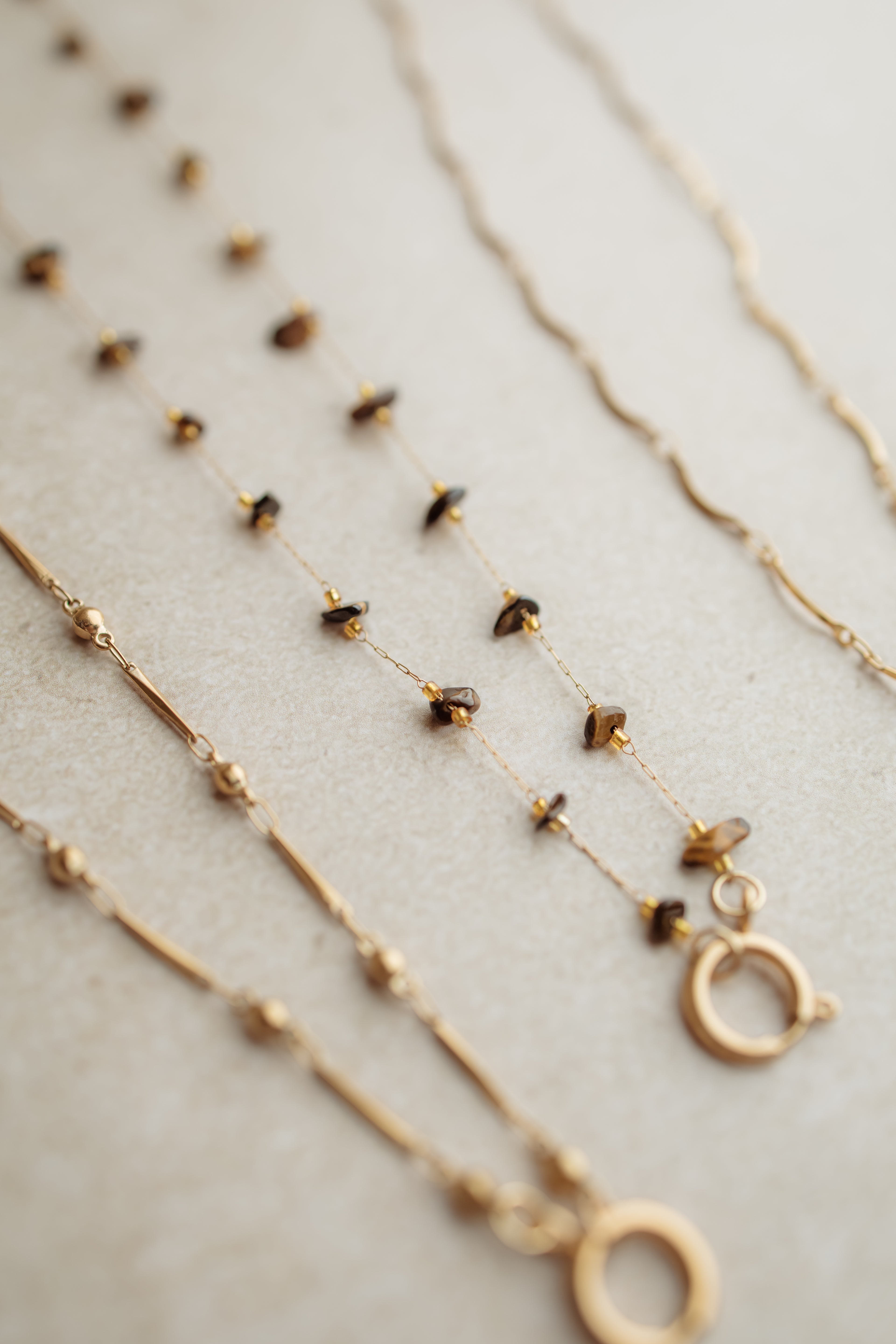 Necklace stone brown