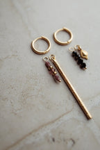 Charm bordeaux beads