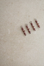 Charm bordeaux beads Silver