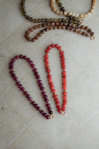 Bold necklace aubergine