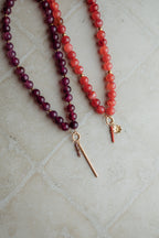 Bold necklace aubergine