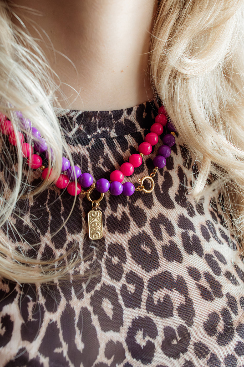 Necklace bold & brave pink