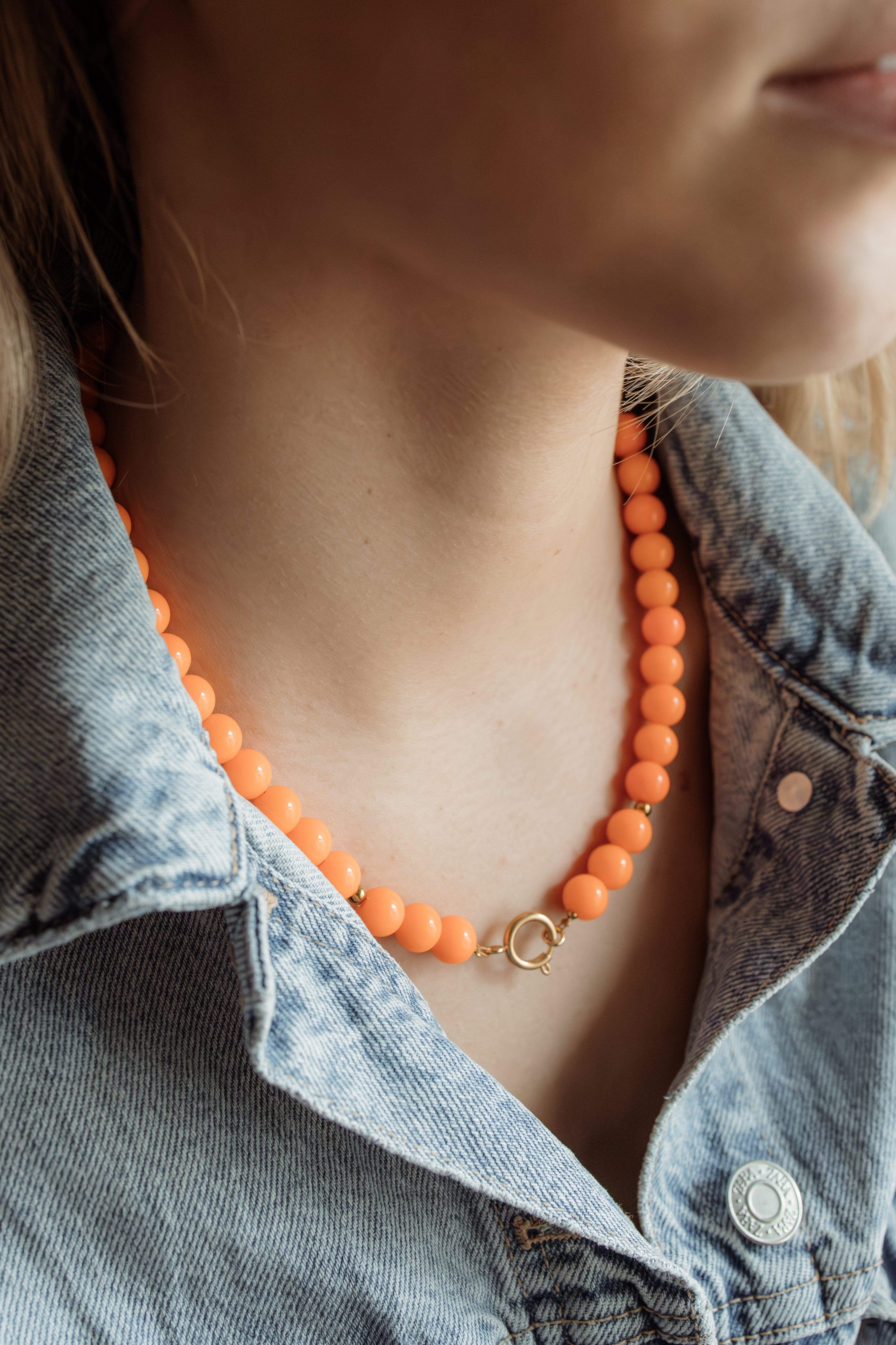 Necklace bold & brave orange