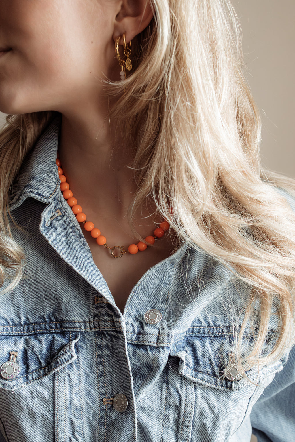 Necklace bold & brave orange