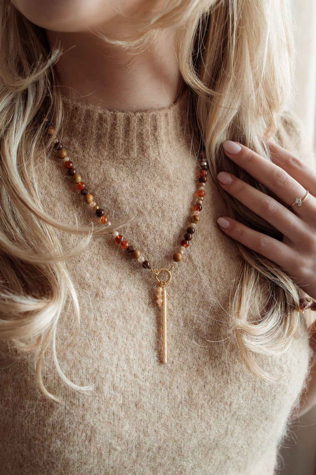 Necklace warm tones