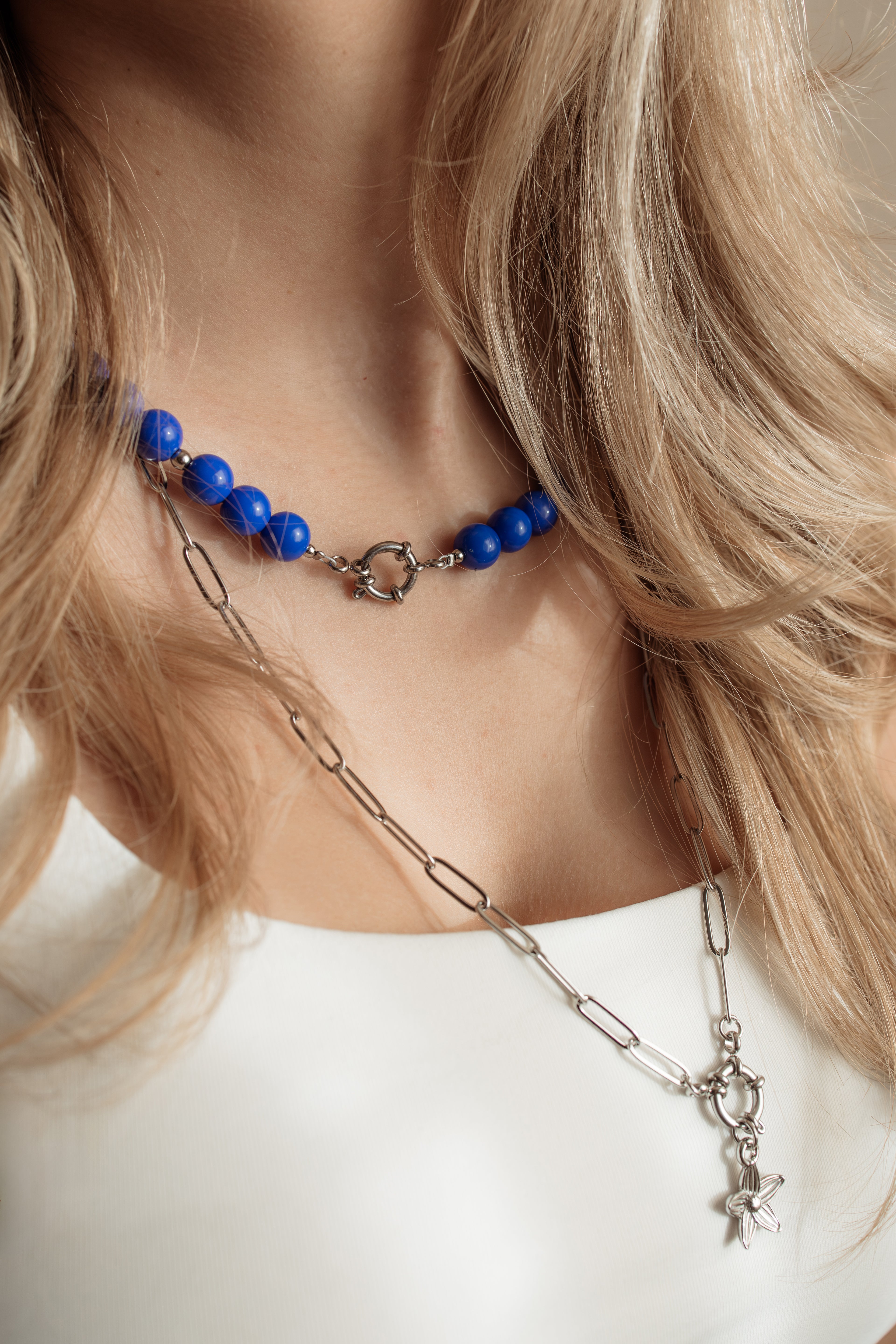 Necklace bold & brave blue