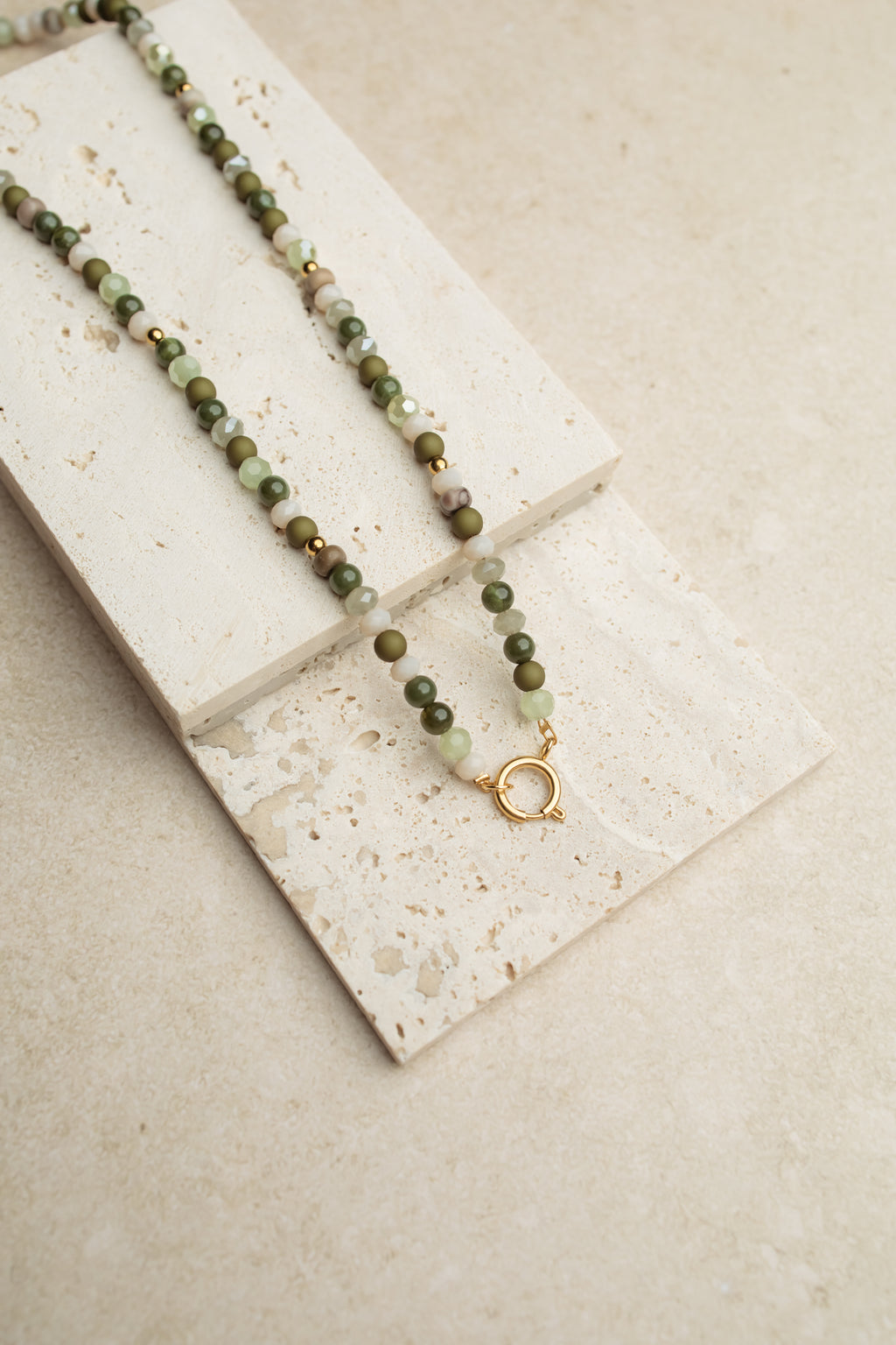 Necklace green tones