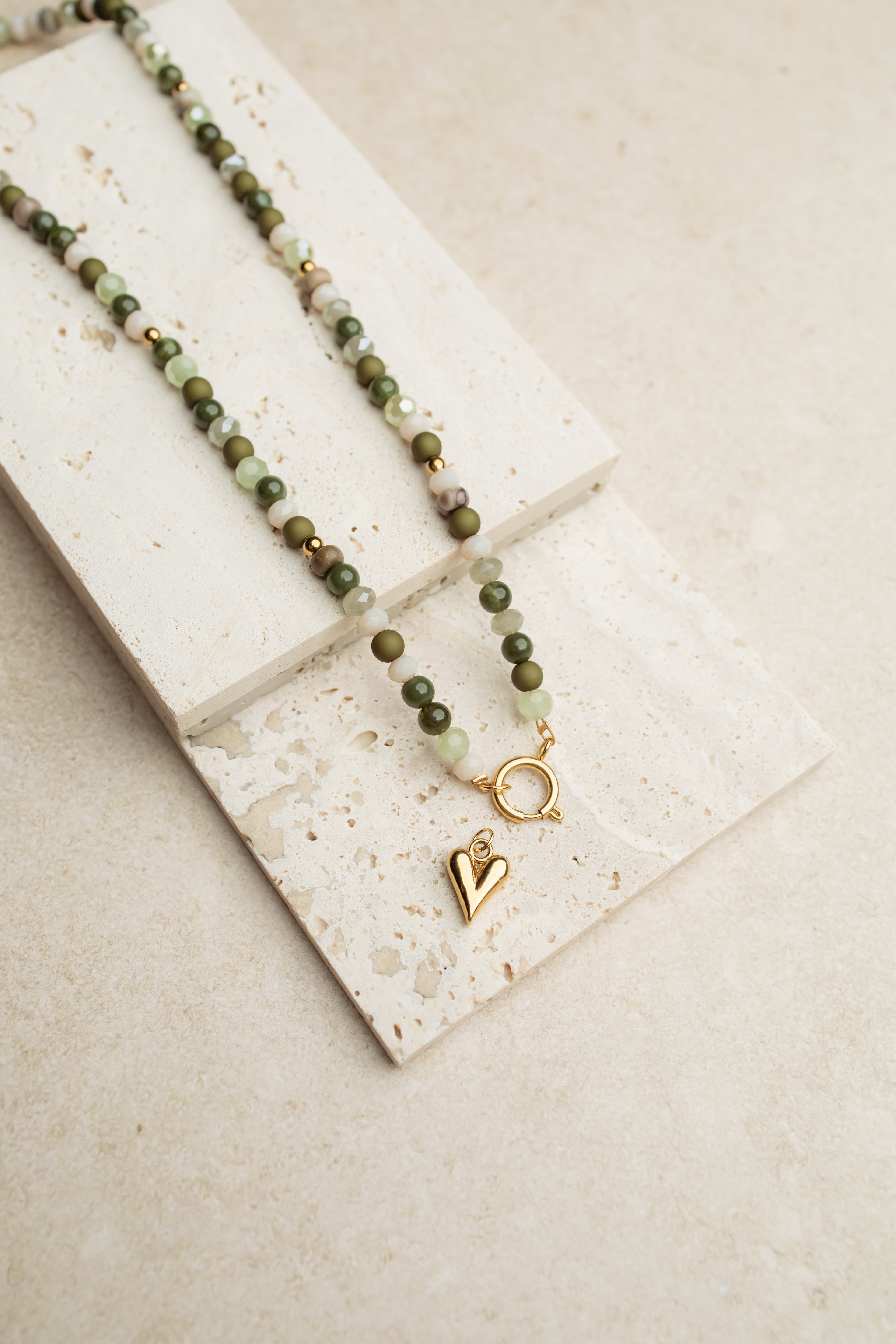 Necklace green tones