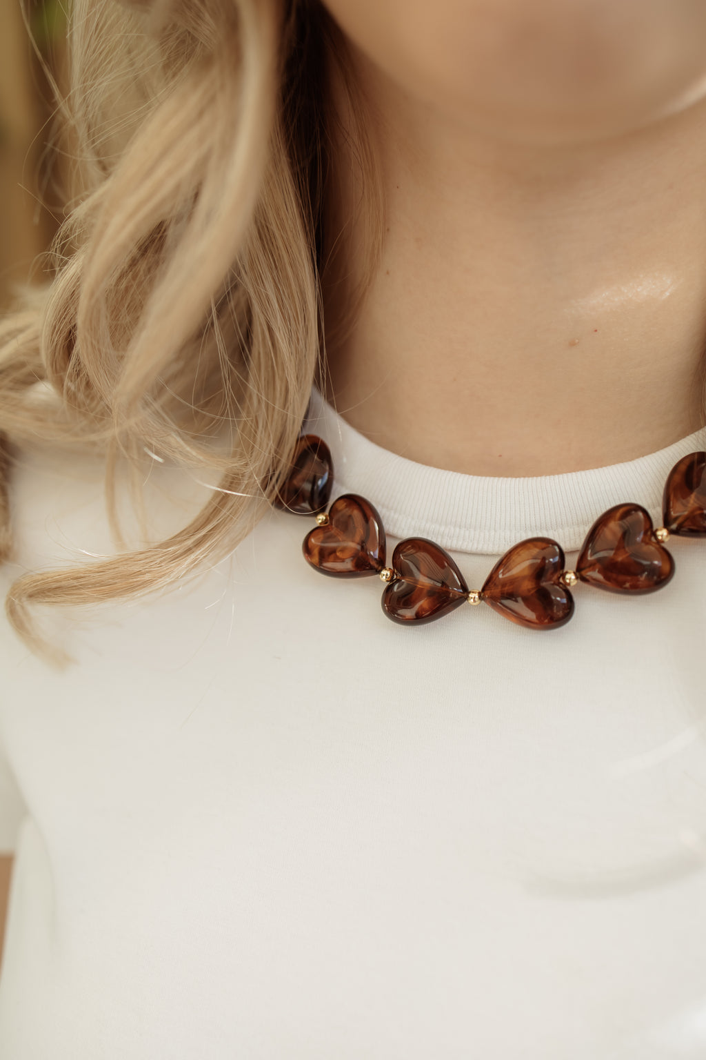 Necklace bold hearts