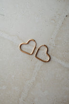 Earrings heart of gold
