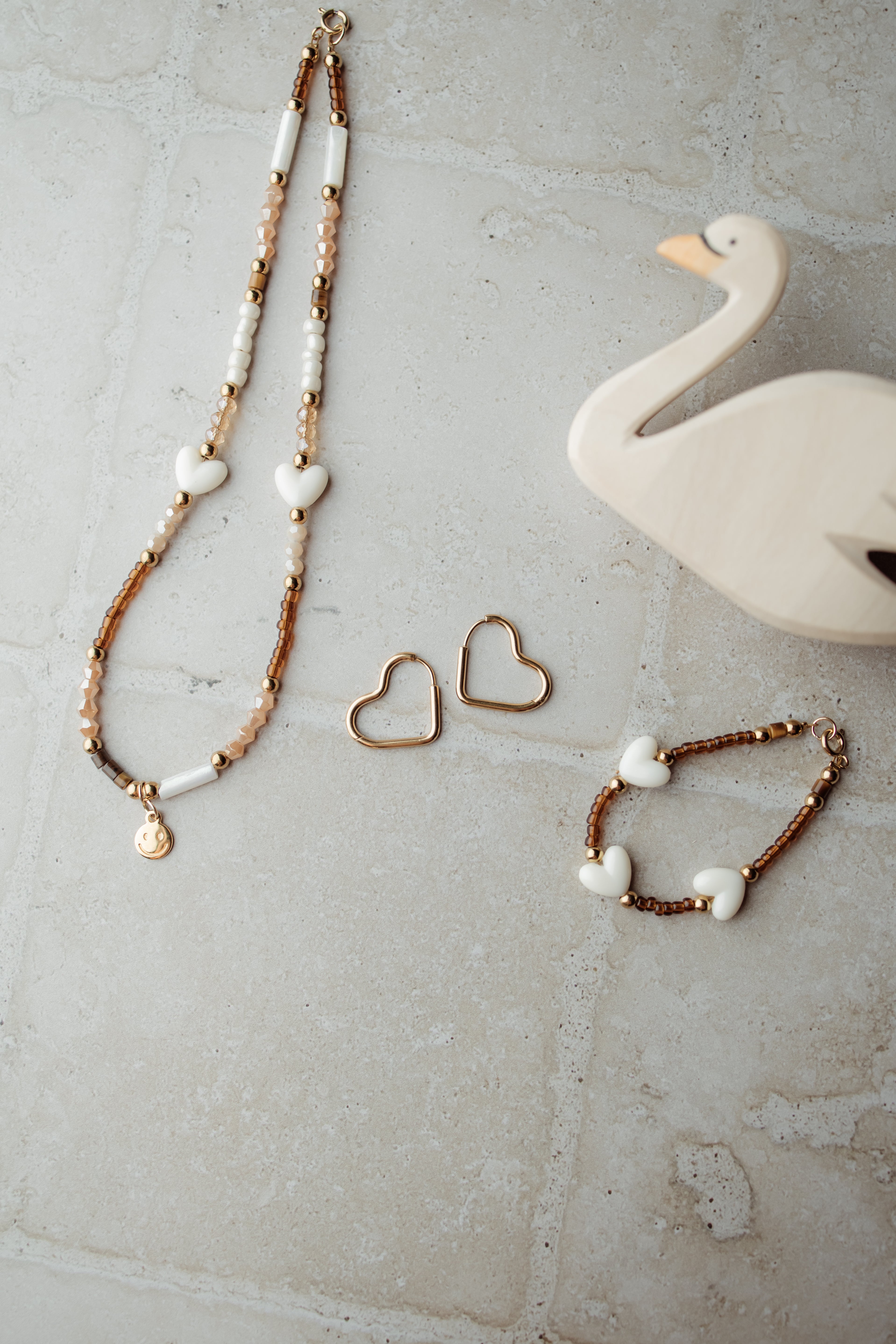 Earrings heart of gold