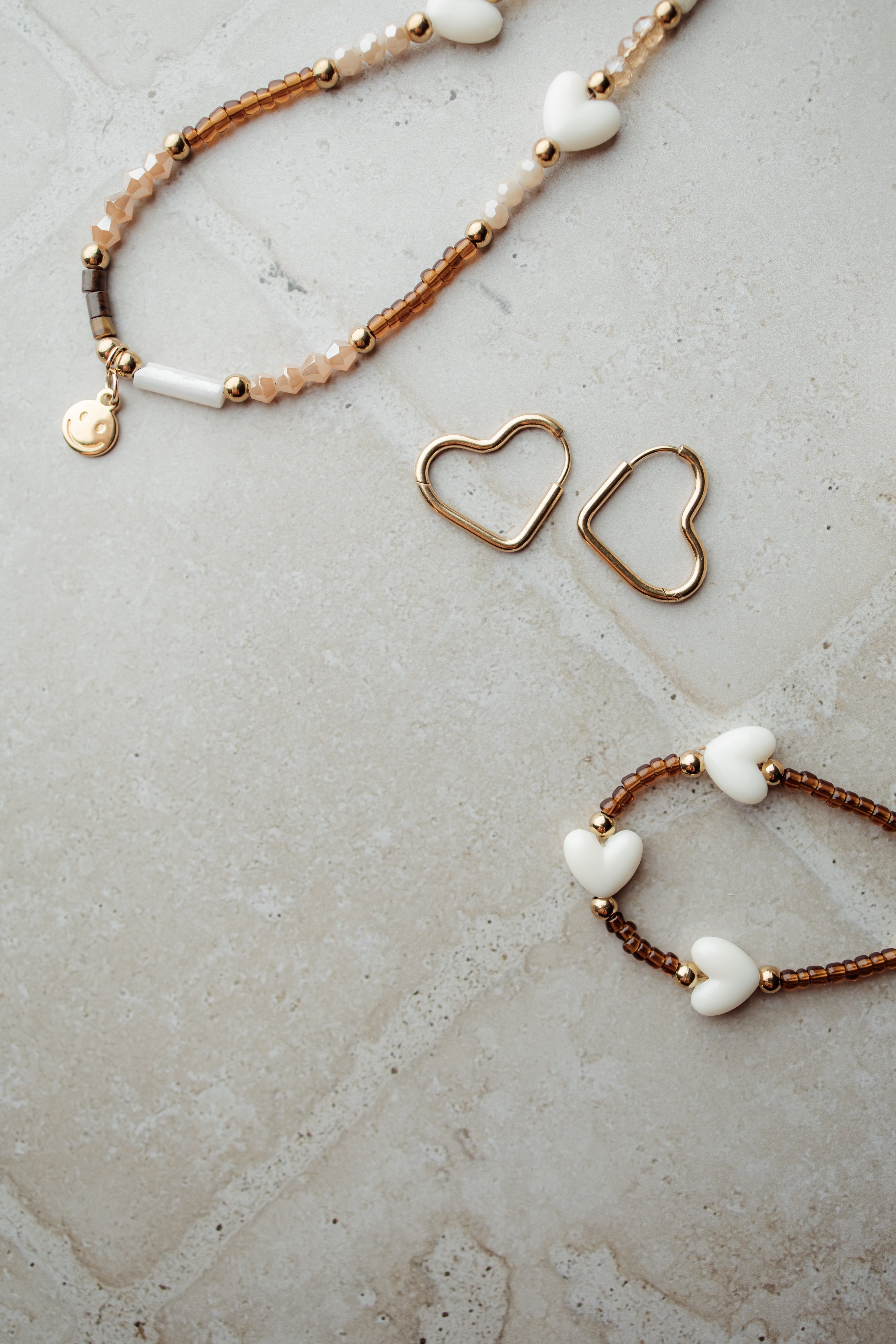 Earrings heart of gold