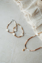 Kids bracelet floral brown