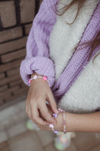 Kids bracelet flower dustypink