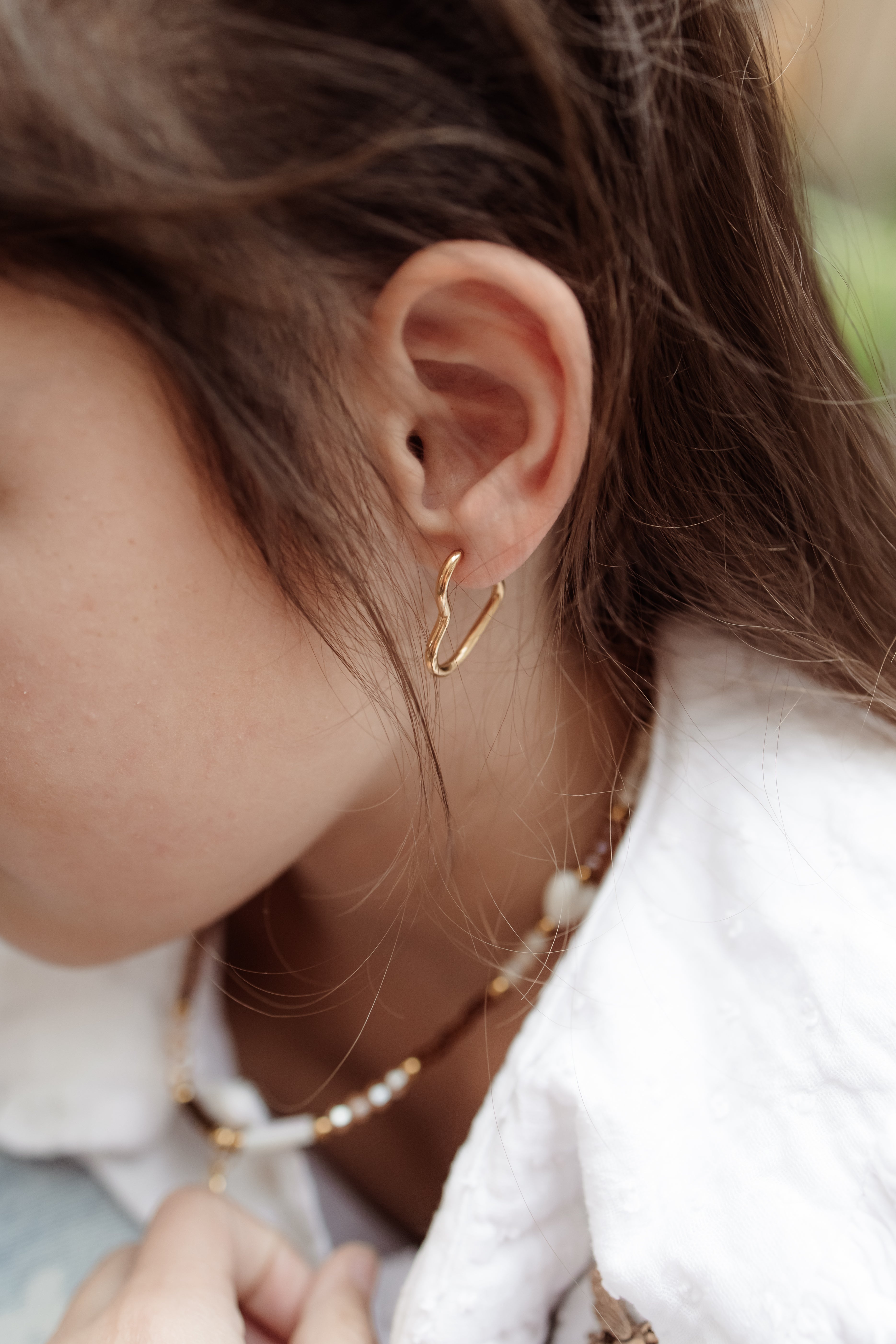 Earrings heart of gold