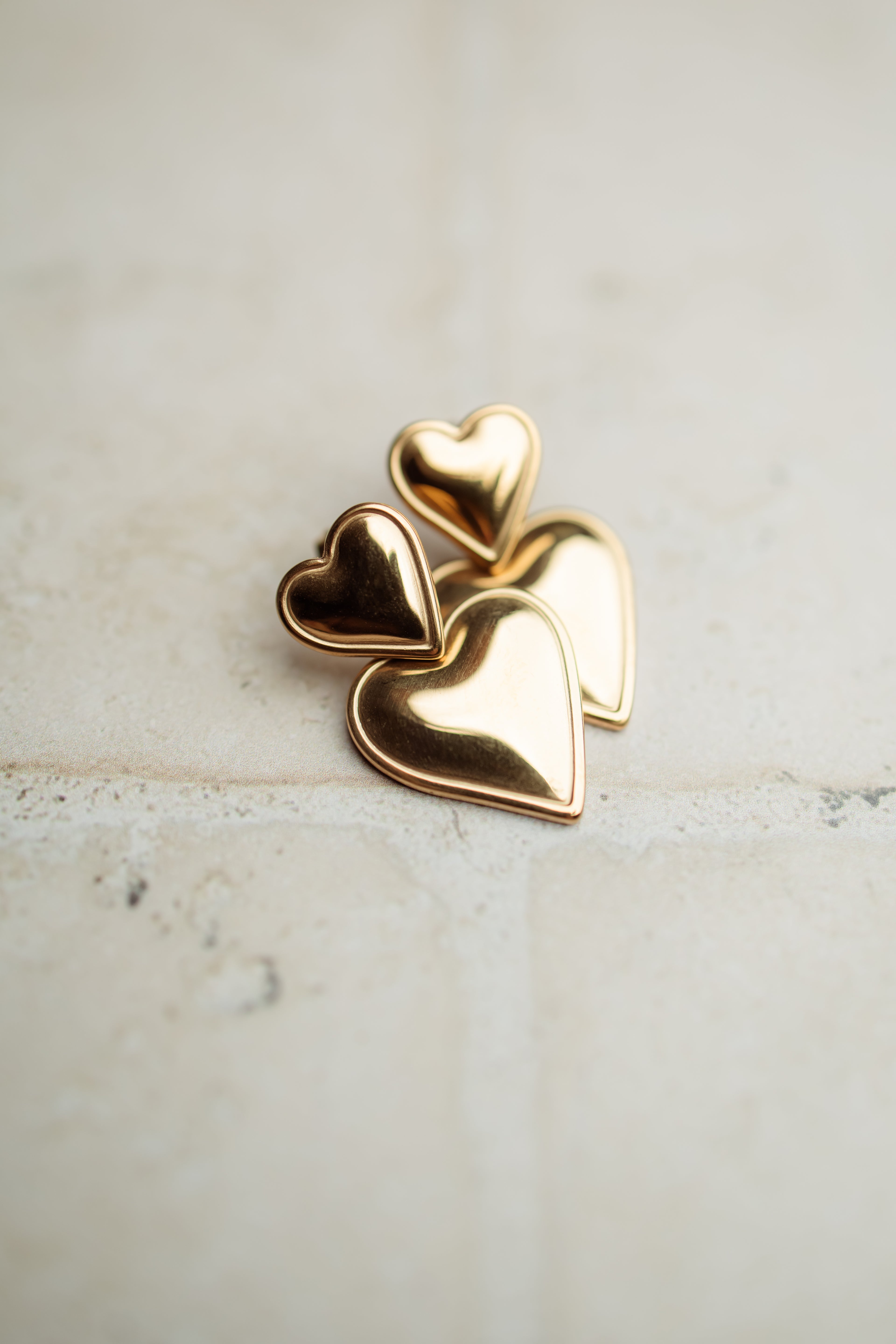 Earrings double heart