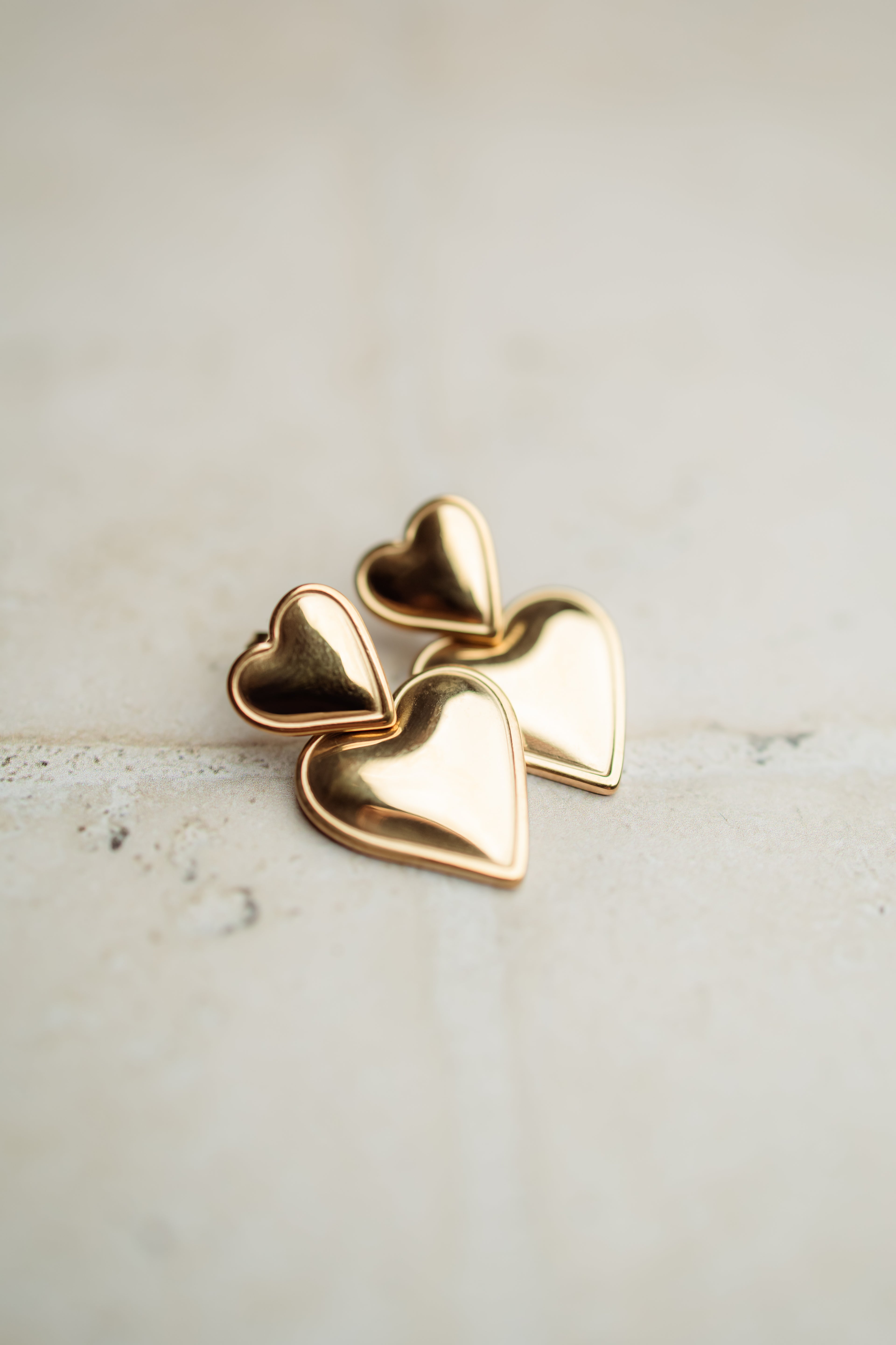 Earrings double heart